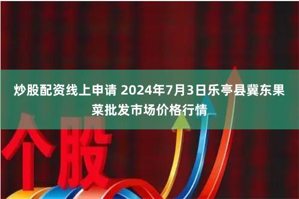 炒股配资线上申请 2024年7月3日乐亭县冀东果菜批发市场价格行情