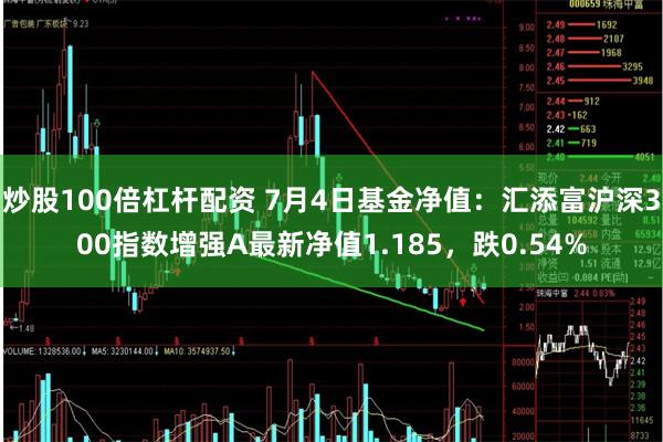 炒股100倍杠杆配资 7月4日基金净值：汇添富沪深300指数增强A最新净值1.185，跌0.54%