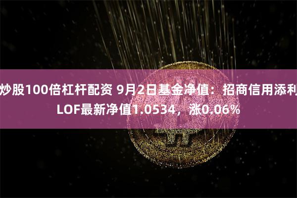 炒股100倍杠杆配资 9月2日基金净值：招商信用添利LOF最新净值1.0534，涨0.06%